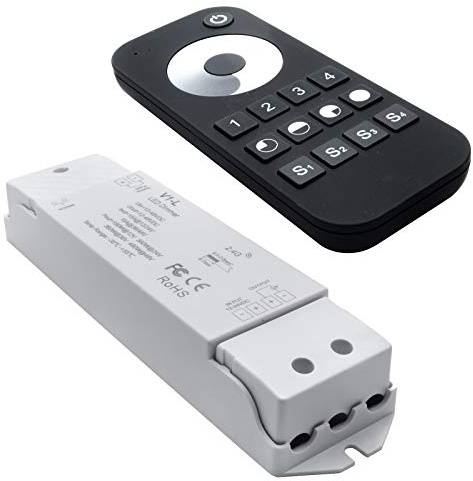 Planetitaly KIT Centralina controller 15A DIMMER push 12V 48V strisce faretti LED telecomando RF touch