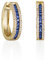namana goldene Creolen in Blau für Damen. blaue Creolen für Frauen mit Blauen CZ Steinen. Farbige Creolen für Damen mit saphirblauen Steinen mit Geschenkbox.