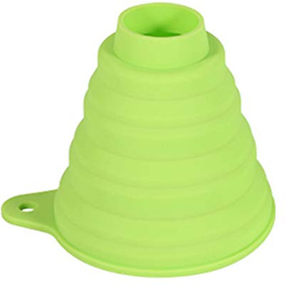 Entonnoir pliable en silicone pour bocaux, grand entonnoir pour bocaux de conserve à large ouverture et pots ordinaires, entonnoir de qualité alimentaire pour confiture, épices et conserve (vert)