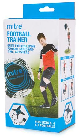 Mitre Solo Close Control and Skills Football Training Aid, Adjustable Design, Hands-Free Use, One Size