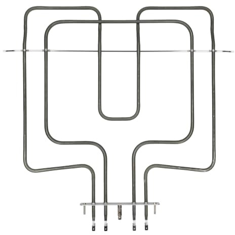 easyPART passend für Bauknecht 481225998466 Backofenheizung Heizelement | Oberhitze 900W Grill 1600W Whirlpool, 450 mm Tiefe bis Flansch, 481225998422, Heizung, 230V, Backofen, Herd