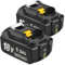 2 Stück BL1860B 18V 5,5Ah Akku Ersatz für Makita 18V BL1860 BL1860B BL1850 BL1840 BL1830 BL1815 BL1845 BL1860B 194205-3 LXT-400 mit Indikator
