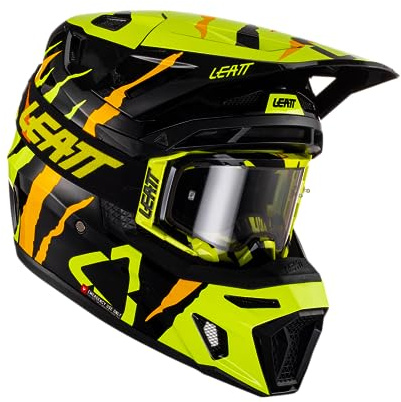 Leatt Motocross-Helm-Kit mit Brille Moto 8.5 V23 Schwarz Gr. L