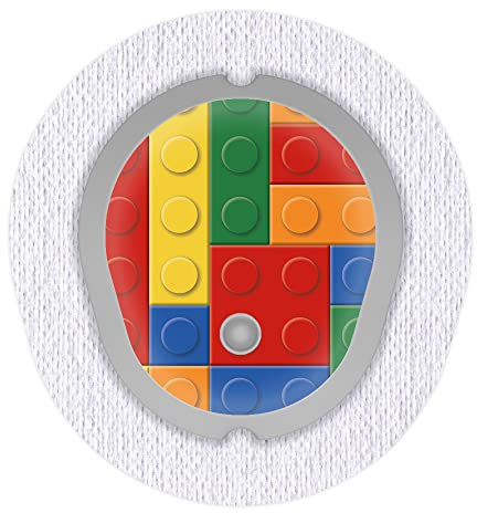 Aufkleber Sticker für Dexcom G7 Sensor 2x Bausteine myDili Diabetes-Zubehör