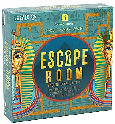 Talking Tables Escape Room-Spiel mit ägyptischem Thema für Kinder | Löse einzigartige Rätsel und Codes, um dem Fluch des Pharaos zu entkommen | Interaktives Spiel, ab 9 Jahren, Geburtstag, Weihnachten