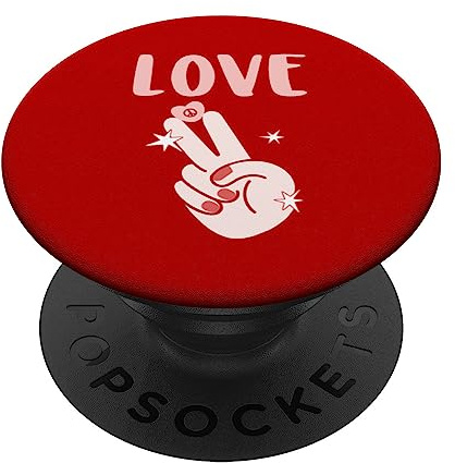 Love Peace Pop Socket Valentine Cute Pop Sockets Red PopSockets Swappable PopGrip