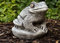 OLOMA Frog sculpture outdoor statues Concrete garden frog statue Stone frog figurine Frog garden ornament Massive pond decoration Backyard gift Concrete animal sculpture Cement frog decor