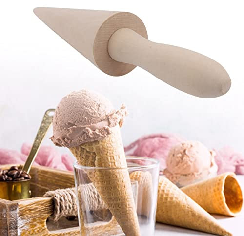 Eiscreme-Kegel-Form, Hölzerne Waffel-Kegel-Roller Pizzelle-Roller DIY-Eis-Kegel-Waffel-Kegel-Roller-Backen-Gebäck-Rolle Waffel-Kegel-Backen-Werkzeug