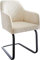 DELIFE Schwingstuhl Greg-Flex Freischwinger flach Schwarz Cord Beige Taschenfederkern