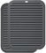 HAUSPROFI Trivets for Kitchen Worktops, Silicone Mats for Hot Pans, Heat Proof Mat and Worktop Protector, 23 x 29cm Foldable Thick and Soft Silicone Pad, Gray