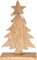 ZauberDeko Weihnachtsbaum Tannenbaum auf Fuß Tischdeko Braun Holz Weihnachten Deko 31cm
