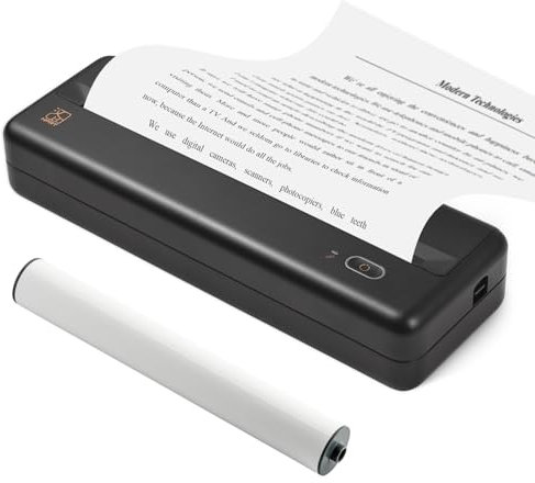 QUKAN Imprimante portable Hprt A4 Imprimante papier MT810 Imprimante thermique Hprt Imprimante portable sans fil pour voyage Imprimante portable pour imprimante HPRT MT810 A4 Imprimante papier