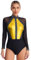 inlzdz Eiskunstlauf-Body Damen Turnanzug Gymnastik Leotard Tanz-Body Langarm Ballettbody Balletttrikot Metallic Gymnastikanzug Ballettanzug Gold M