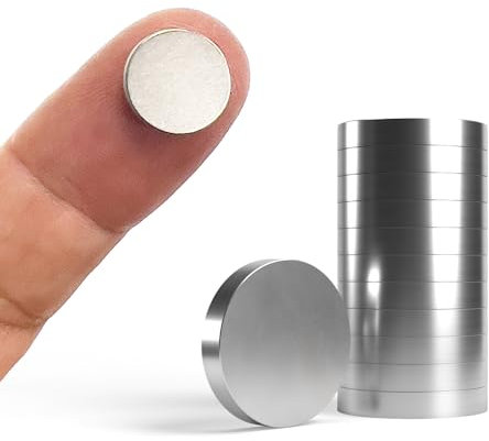 Magnetize-It! D12 x 2 mm – Neodym-Rundmagnete – 12 Stück – Seltenerdmagnete, Kühlschrankmagnete, Kühlschrankmagnete, zum Basteln, Büromagnete, extra Starke Magnete