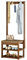 Baannaww Heavy Duty Hall Tree with Bench, Coat Rack Stand with 5 Hooks and 2-Tier Shoe Rack, FreeStanding Wooden Shoe and Coat Rack with Shelf and Hooks for Hallway, Easy to Assemble