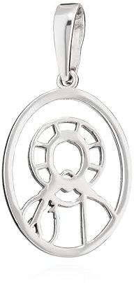 NKlaus Ikone - Kettenanhänger Jesus 925 Silber 22x17mm Motiv Charm Spiritueller Silberschmuck 15841