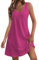 Robe Longue Femme Été avec Poche - Fleurie, Short Intégré, Chemise, Polo, Tee-Shirt - Rose 2XL