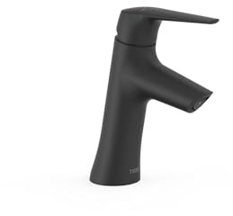 Tres 28110402NM Fuji Grifo Monomando Lavabo Inclinado Ecoeficiente Color Negro Mate