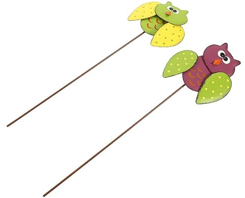 OFFSCH Gartenstecker Dekorative Eule Hof Eulenschild Gartenornamente Für Den Außenbereich Eule Für Hof Gartenstecker Kunst