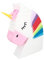 Boland 30989 - Pinata Einhorn, 45 x 33 x 8 cm, Unicorn, Hängedeko, Dekoration für Geburtstag, Mottoparty und Karneval, Weiß mit Bunten Akzenten