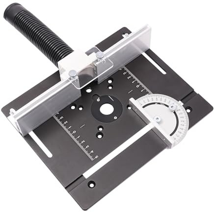 Frästisch Einlegeplatte, Aluminiumlegierung Frästisch Oberfräse, Holzfräsen Flip-Board, Holzbearbeitung Graviermaschine Flip Plate für Heimwerker, Ingenieure, Schreiner, Renovierer (Schwarz)