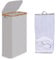 efluky 75L Slim Laundry Baskets with Lid, Collapsible Laundry Hamper with Removable Bag, Small Slimline Washing Basket for Dirty Clothes, Cloth Storage Basket Light Grey