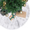 KIKISML Weihnachtsbaum Decke Rock 120CM, Weihnachtsbaumdecke Baumrock Rund, Tannenbaum Unterlage Rund Christbaumdecke für Weihnachtsdeko Urlaub Party Deko (Graue Schneeflocke)