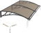 Marquesina para Puerta Exterior 200x100 CM,Tejadillo de Protección con Fregadero de Drenaje contra Lluvia y Rayos UV,Cubierta de Policarbonato para Puertas,Ventanas,Porches,Patios y Terrazas