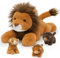 MorisMos riesen Löwe Kuscheltier XXL mit 3 Babys, 50cm lang weich Kuschel-Löwen Plüschlöwe Plüschtier Stofftier, Lion Geburtstag Weihnachten Geschenk Kinder