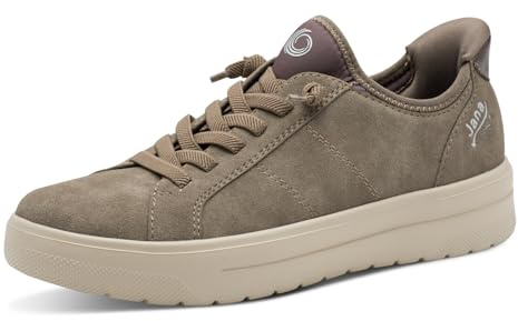 Jana Damen Step IN Sneaker leicht und flexibel zum Hineinschlüpfen Vegan, Grau (Stone), 36 EU