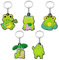 5 Pièces Porte-Clés Grenouille, Porte-Clés De Dessins Animés d'animaux, Porte-Clés Amusants, Cadeaux De Grenouille pour Filles Et Garçons