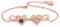 Personalised Birthstone Bracelets with 2-8 Names Silver Bracelet Jewellery Heart Friendship Bracelet Christmas Birthday Gifts for Women Girls Mum Sisters Girlfriend (Rose Gold-2 Birthstones 2 Names)