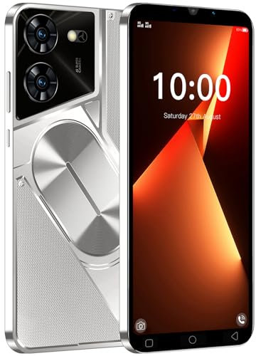 LatsYrs Basic Mobile Phone Unlocked with 5.0 inch Display, 16GB ROM, Dual SIM Dual Camera,Android 9.0,Wifi,Bluetooth,FM (Pova5Pro-Silvery)