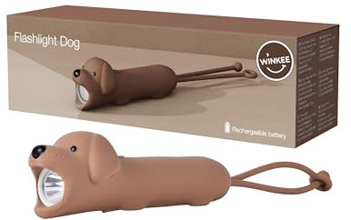 Winkee - Taschenlampe - Hund Bobo I Kleine Taschenlampe LED aufladbar I Mit Akku I Ca. 12 Stunden Akkulaufzeit