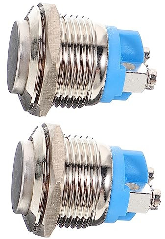 DIYEAH 2Piezas Botón De Timbre Para Puerta Instalación Botón De Timbre Con Tornillos Pulsador Exterior Empotrado Interruptor De Timbre De Puerta