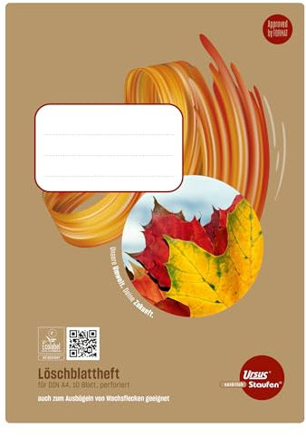 Staufen Green Löschblattheft - 5 Hefte je 10 Blatt, 80 g/m² Recyclingpapier, perforiert