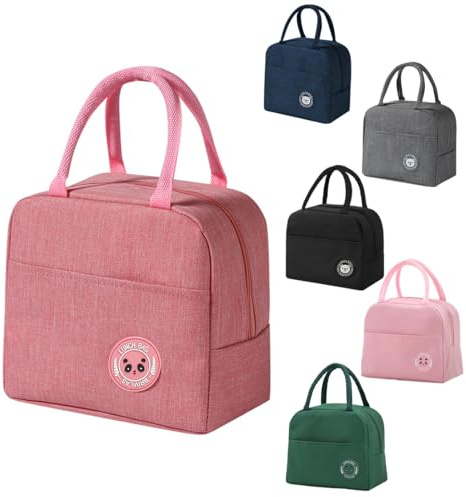 SHSMPXOY 6L Piccola Borsa Termica Porta Pranzo Borsa Frigo Pranzo Ufficio Borsa Pranzo Portatile per Ufficio lavoro Scuola Viaggi Campeggio All'aperto Picnic, Adulti e Bambini (Magenta)