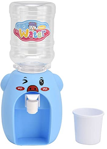Holigie Cartoon Water Dispenser Toy,Mini Role Play Water Dispenser with Nozzle ABS Plastic Suitable for Childrens Educational Toys Interactive Kitchen Role Play Accessories