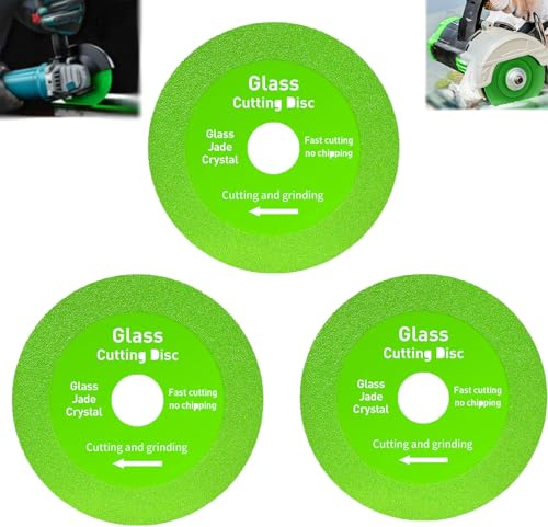 3 Piezas Disco Diamante 125 mm, Cristal Disco Corte Diamante, Hole 22,23mm Adecuado para Accesorio de Amoladora Angular para Vidrio, Cerámica, Azulejos, Corte y Pulido