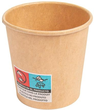 Sanjoma Chemical Solutions Pack 1000 Vasos 120ml de Cartón Kraft para Bebidas Calientes – Reciclables – Compatibles con Tapas