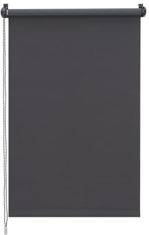 Sekey Verdunklungsrollo ohne Bohren Klemmfix 70 cm breit, Seitenzugrollo Hitzeschutz Sichtschutz und Sonnenschutz Wandmontage Deckenmontage Klemmrollo für Fenster & Tür, 70 x 160cm, Grau