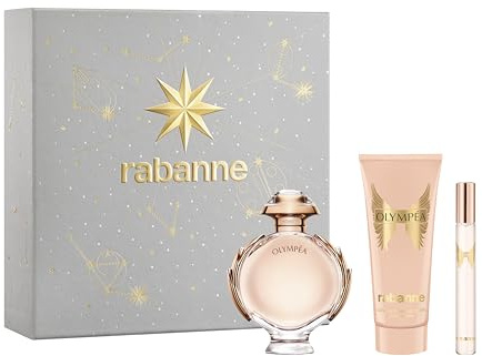 Rabanne Olympea Eau de Parfum 80 ml Geschenkset 2025 (enthält 80 ml Eau de Parfum, 100 ml Bodylotion und 10 ml Reisespray)