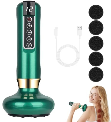 Mineup Cellulite-Massagegerät, 12 Gängen Schröpfmassagegerät Gegen Cellulite, Verstellbares Handmassagegerät Für Körperfett, Schröpfgerät Zur Reinigung Der Meridiane Für Bauch,Taille,Arme, Beine(Grün）