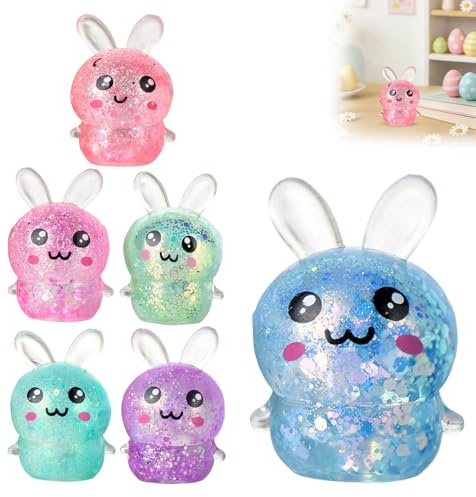 4 Stück Hasen Spielzeug Squeeze Toy, 2026 Neu Osterhasen Antistress Spielzeug Bälle Interaktives Stressabbau,Ostern Karotte Hase Squeeze Ostergeschenke Kaninchen Spielzeug Lustiges Hasen-Ostergeschenk