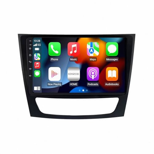 Car Radio para Mercedes Benz w211 E300 w203 Radio 2002-2010 Android 15 9 Pulgadas Car Estéreo Cooling Fan Rear View Camera para, 4 Core 4G+64G