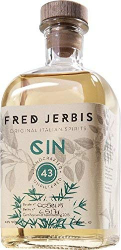 Herbst Angebot - Fred Jerbis GIN43 Premium Italian Herbal Gin aus 43 versch. Botanicals, handcrafted, ungefiltert. 0,5L 43% vol.