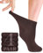 Fiera Besa Diabetiker Socken Damen mit Lycra, 4 Paar, Knöchelhoch Bambus-Viskose Socken, Superweiche, Dünne und ohne Naht Bambus-Viskose socken für den Alltag, 35-38 und 39-42 (39-42, Braun)