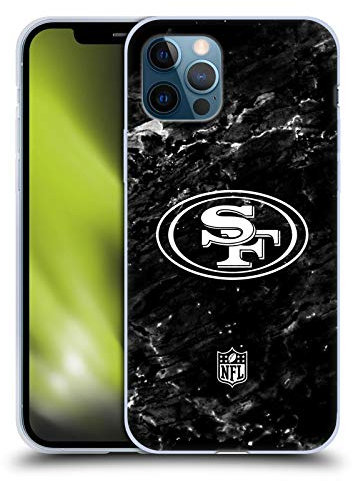 Head Case Designs Offizielle NFL Marmor San Francisco 49ers Artwork Soft Gel Handyhülle Hülle kompatibel mit Apple iPhone 12 / iPhone 12 Pro