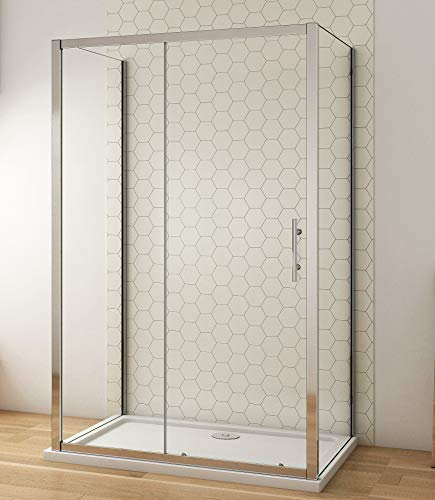 Aica Sanitär Duschabtrennung Duschkabine U-Kabine 100x90x90cm Duschtür Schiebetür H190cm