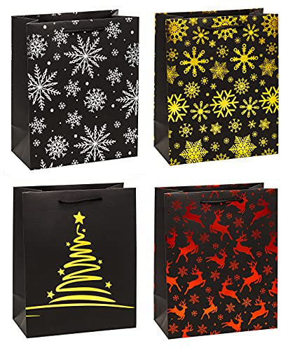 TSI Geschenktüten Weihnachten Premium, 12er Packung, Größe: Groß (HxBxT 32 x 26 x 13,5 cm), Art. Nr. 89310